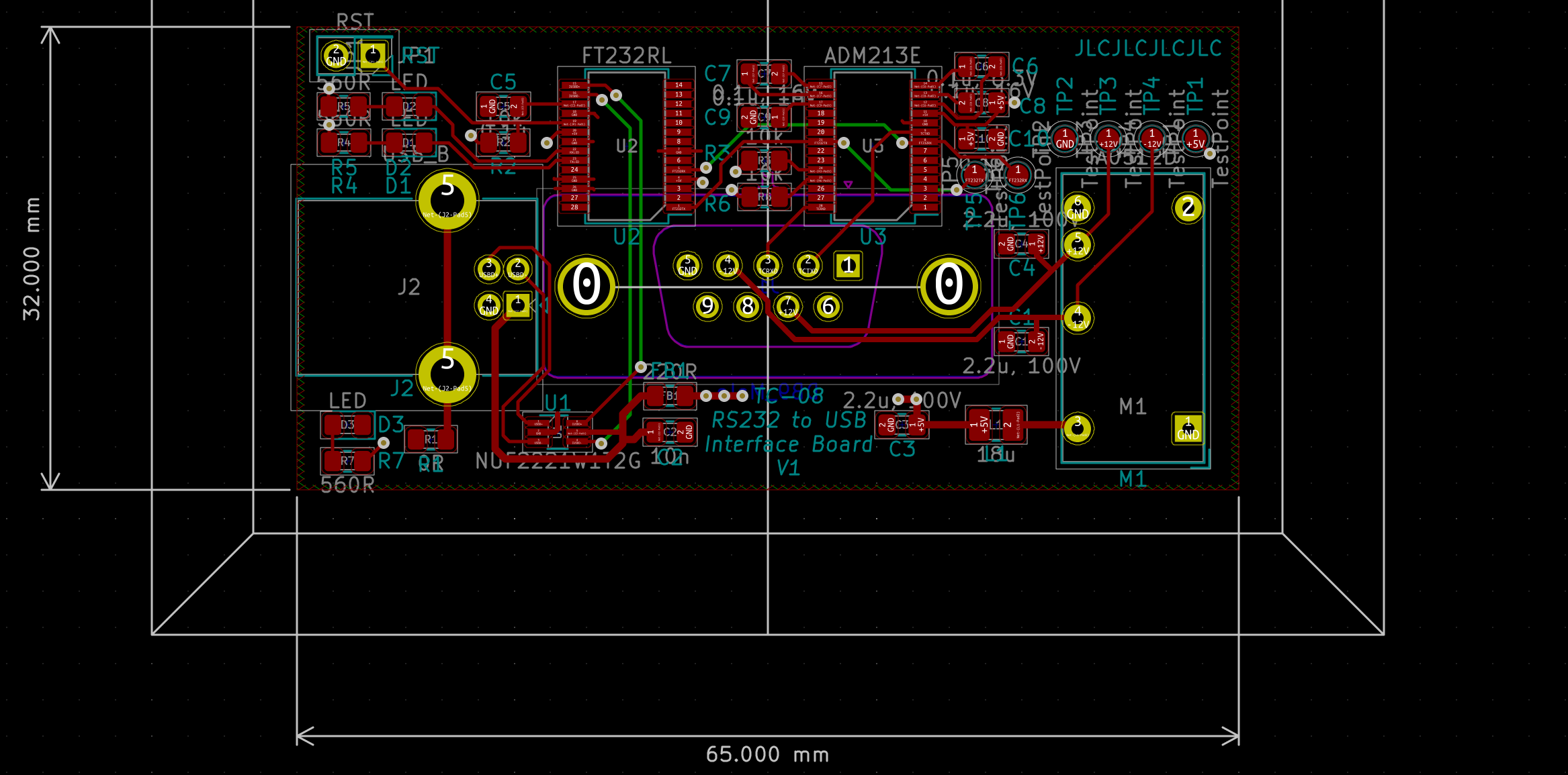 The board layout